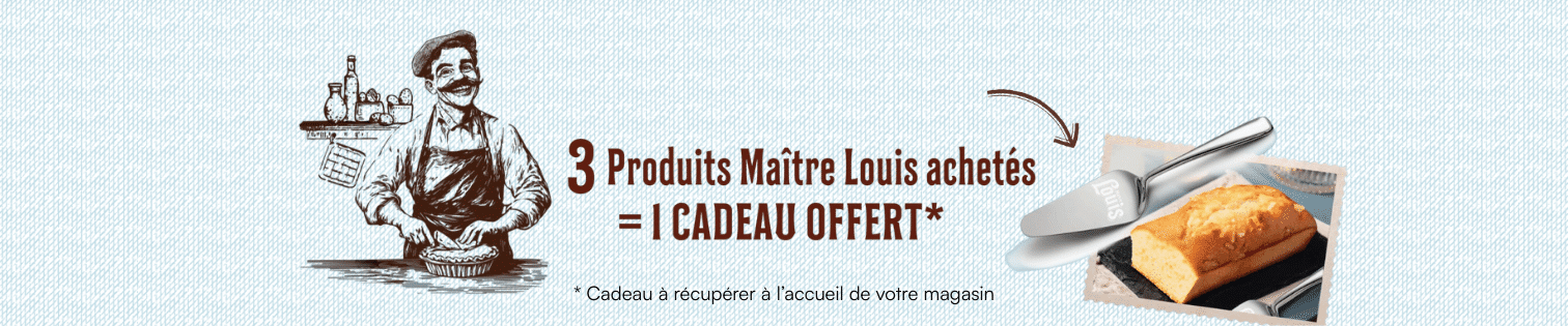 Nouvelle action commerciale en magasin. 3 produits achetés, un cadeau offert.